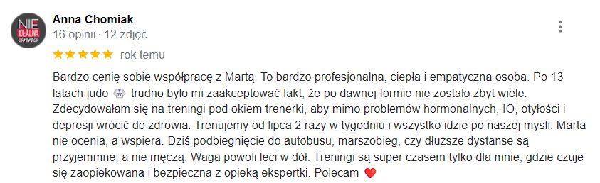 Anna Chomiak - opinia