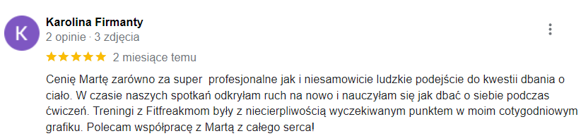 opinia o treningu z Martą 3